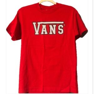 Vans Warped Tour 2011 tee red cotton streetwear 2-side “VANS / WARPED ‘11” small
